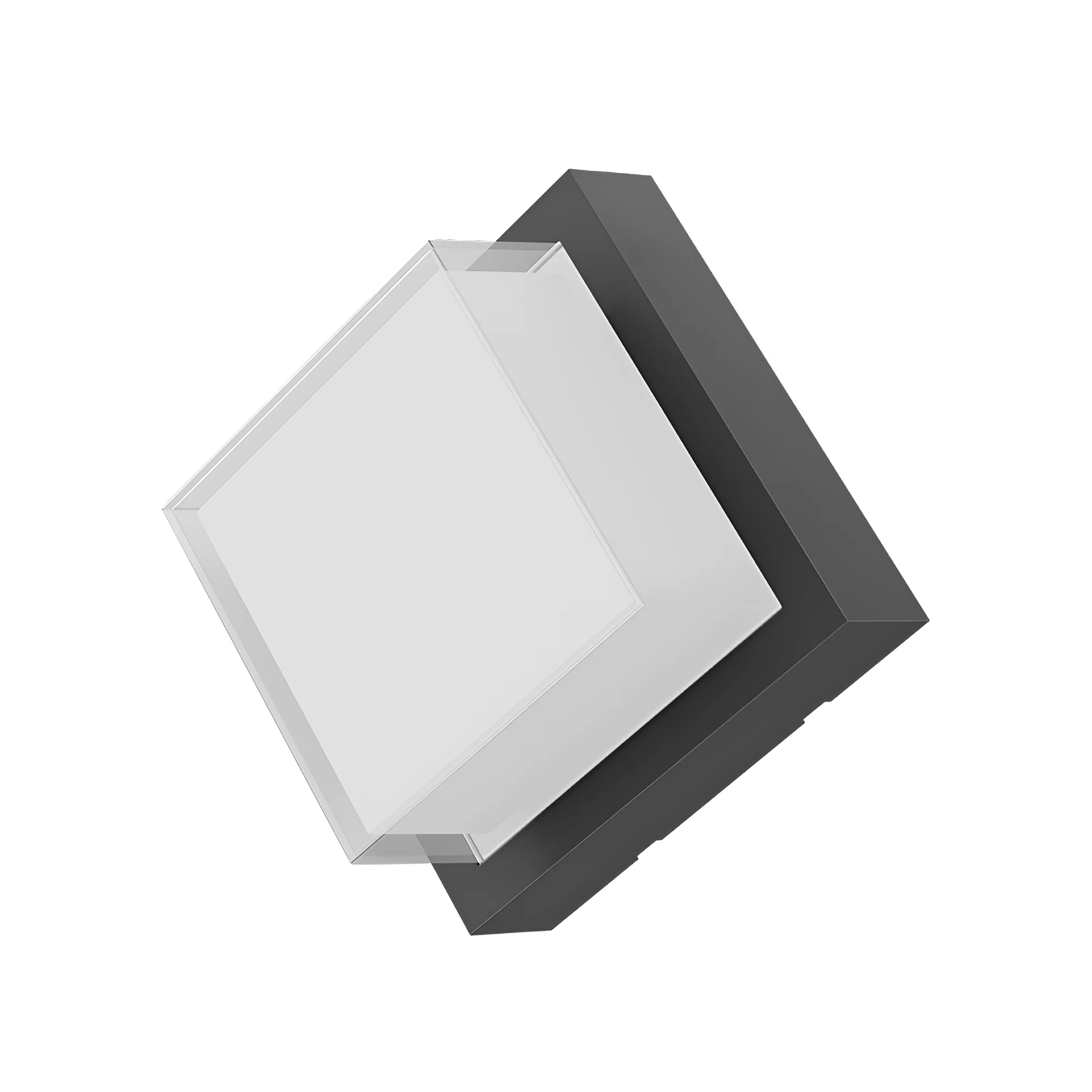 LED ZIDNA SVETILJKA KVADRATNA 15W SIVI CCT IP65
