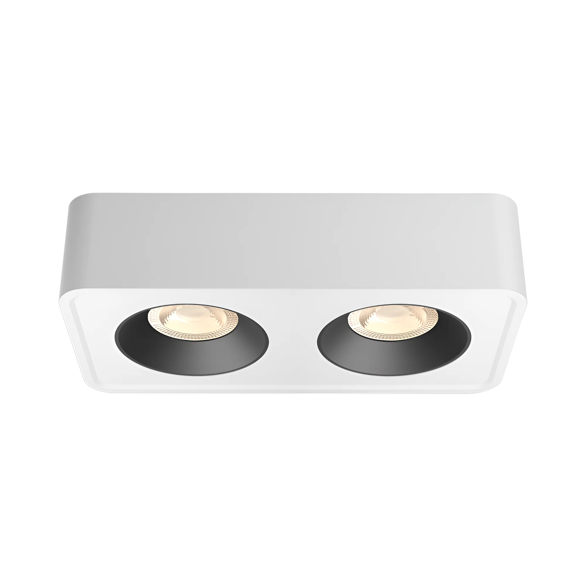 NADGRADNI SPOT KVADRATNI DVOSTRUKI 20W BELI/CRNI CCT