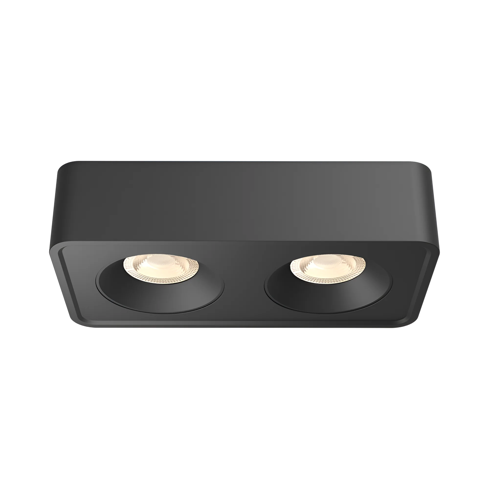 NADGRADNI SPOT KVADRATNI DVOSTRUKI 20W CRNI/CRNI CCT