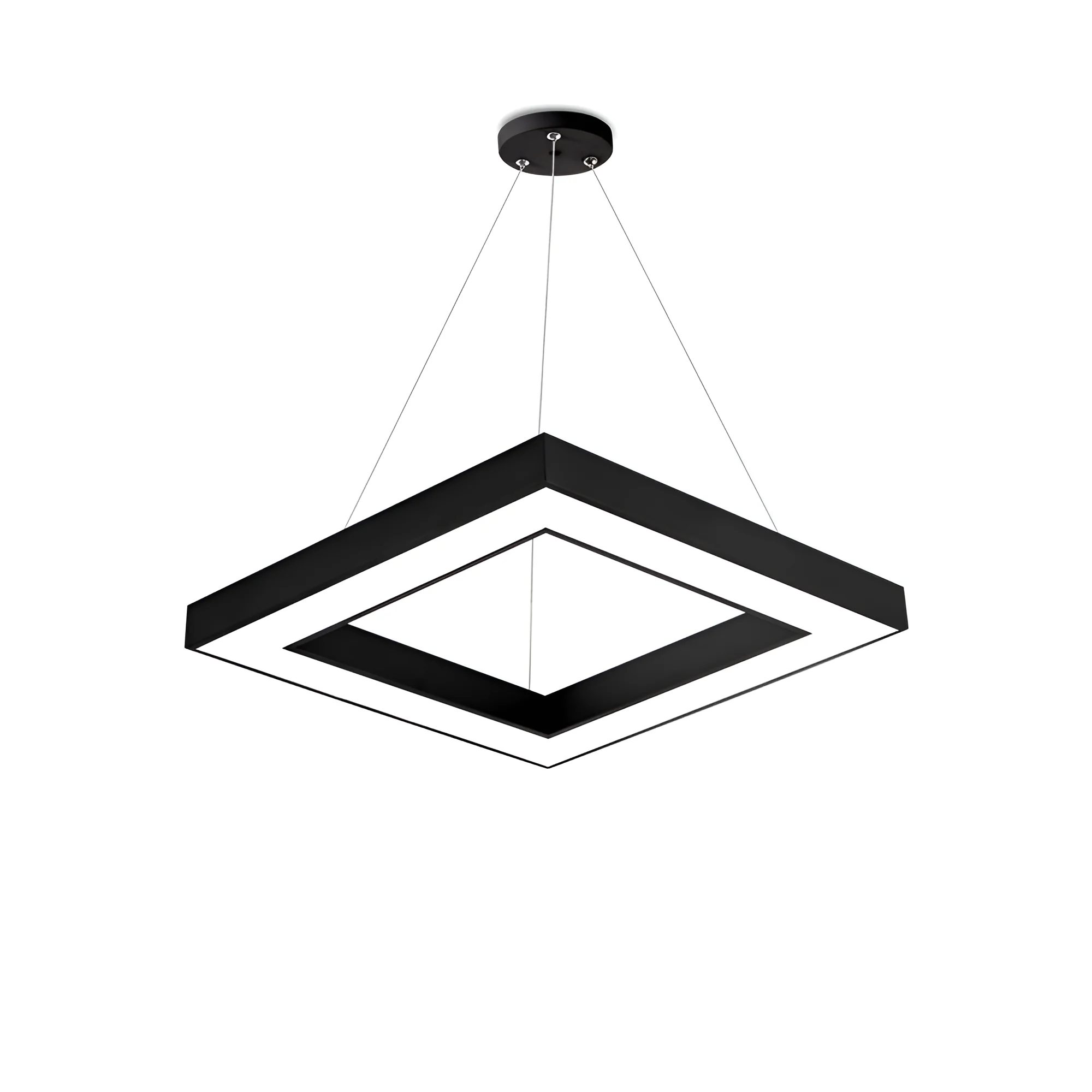LED VISILICA KVADRATNA 45W CRNI CCT