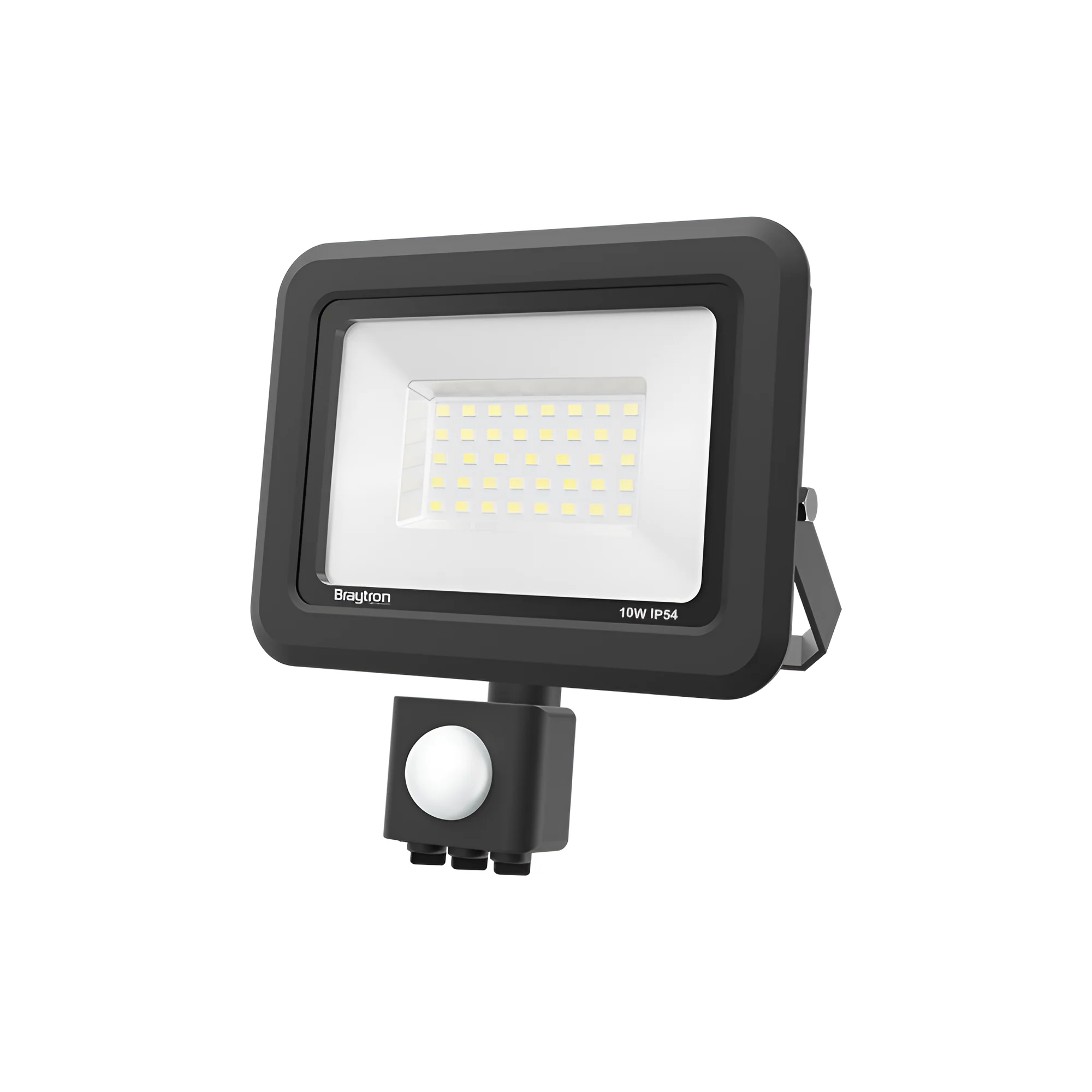 LED REFLEKTOR 10W CRNI 6500K IP65 SA SENZOROM