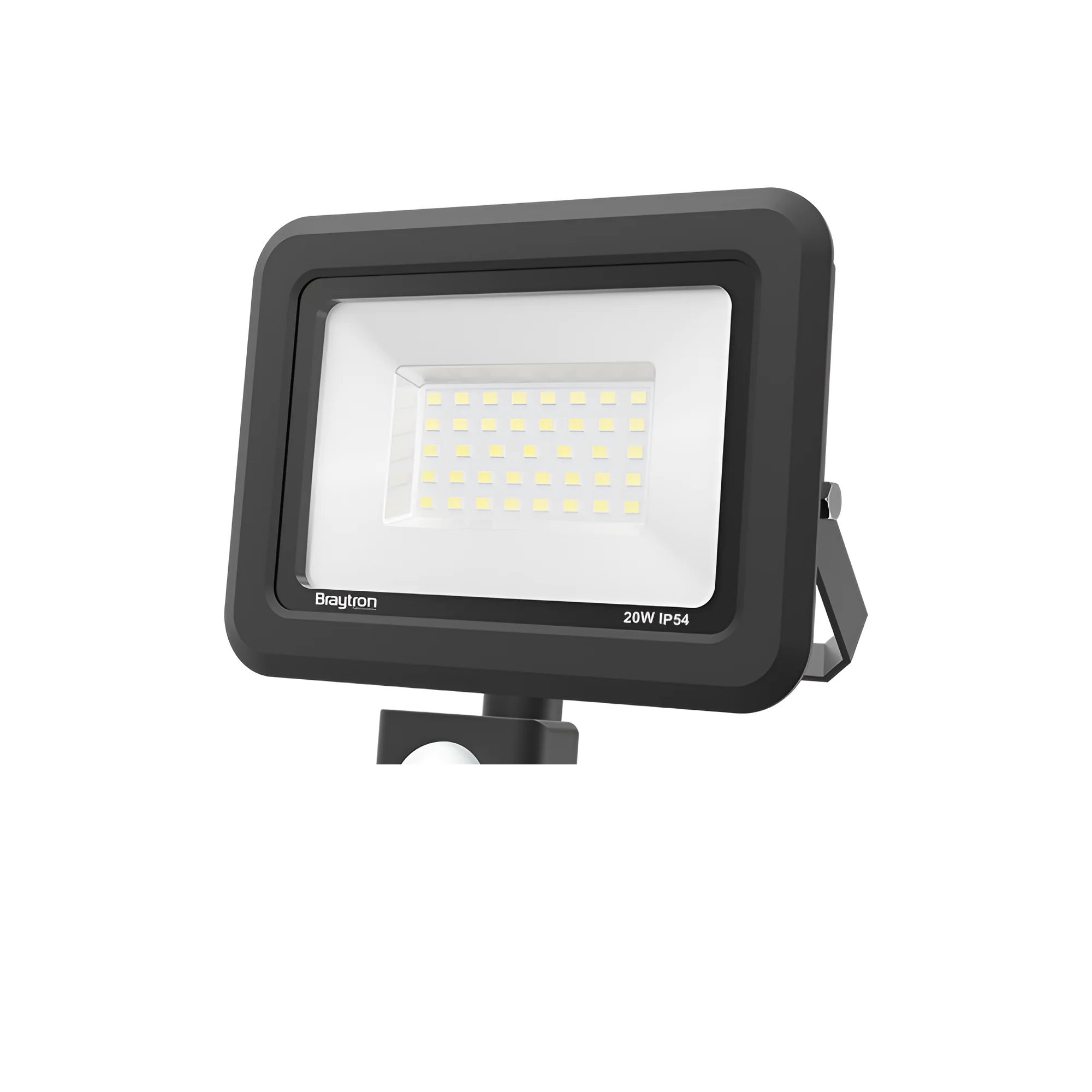 LED REFLEKTOR 20W CRNI 6500K IP54 SA SENZOROM (BT60-42031)