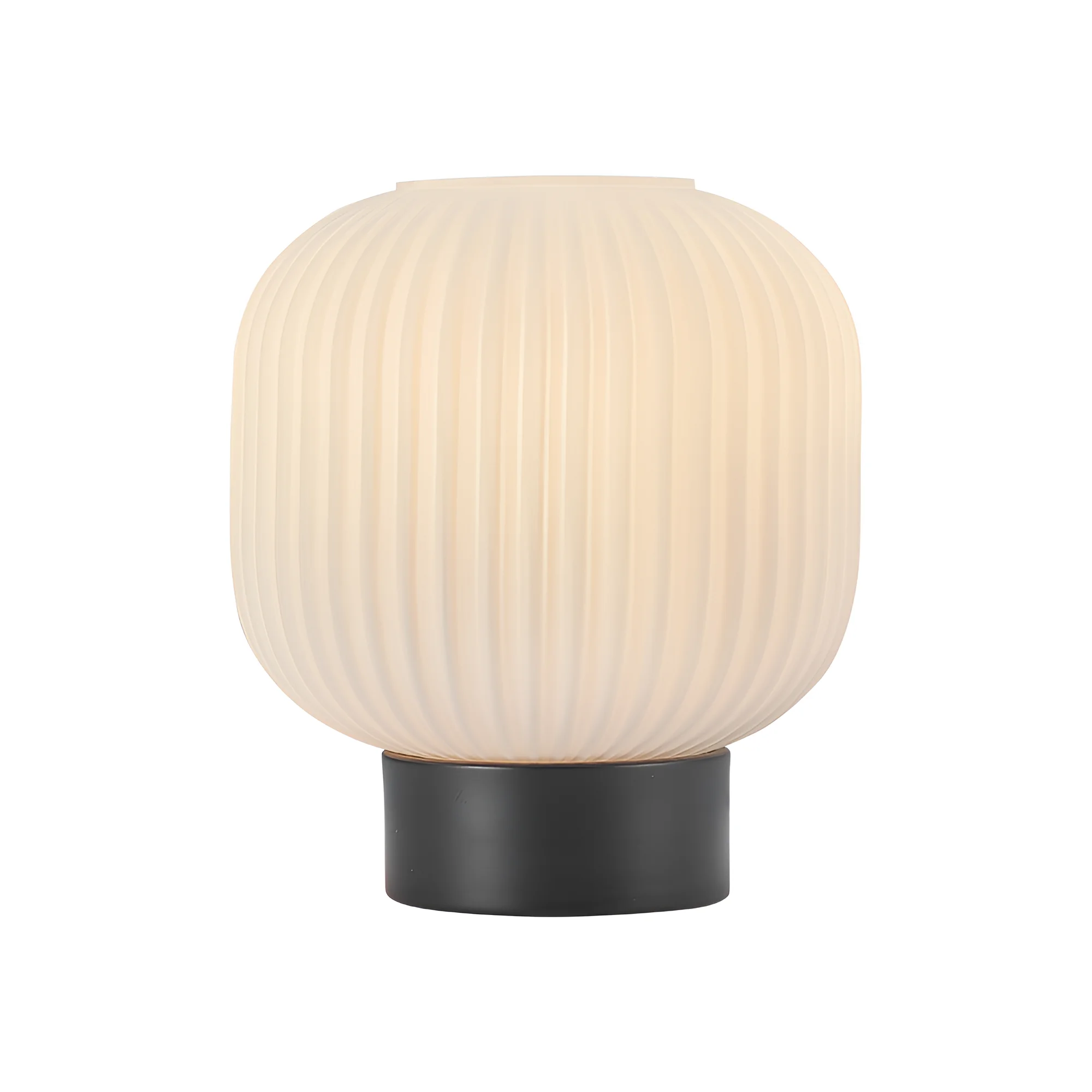 STONA LAMPA E27 OPAL/CRNI