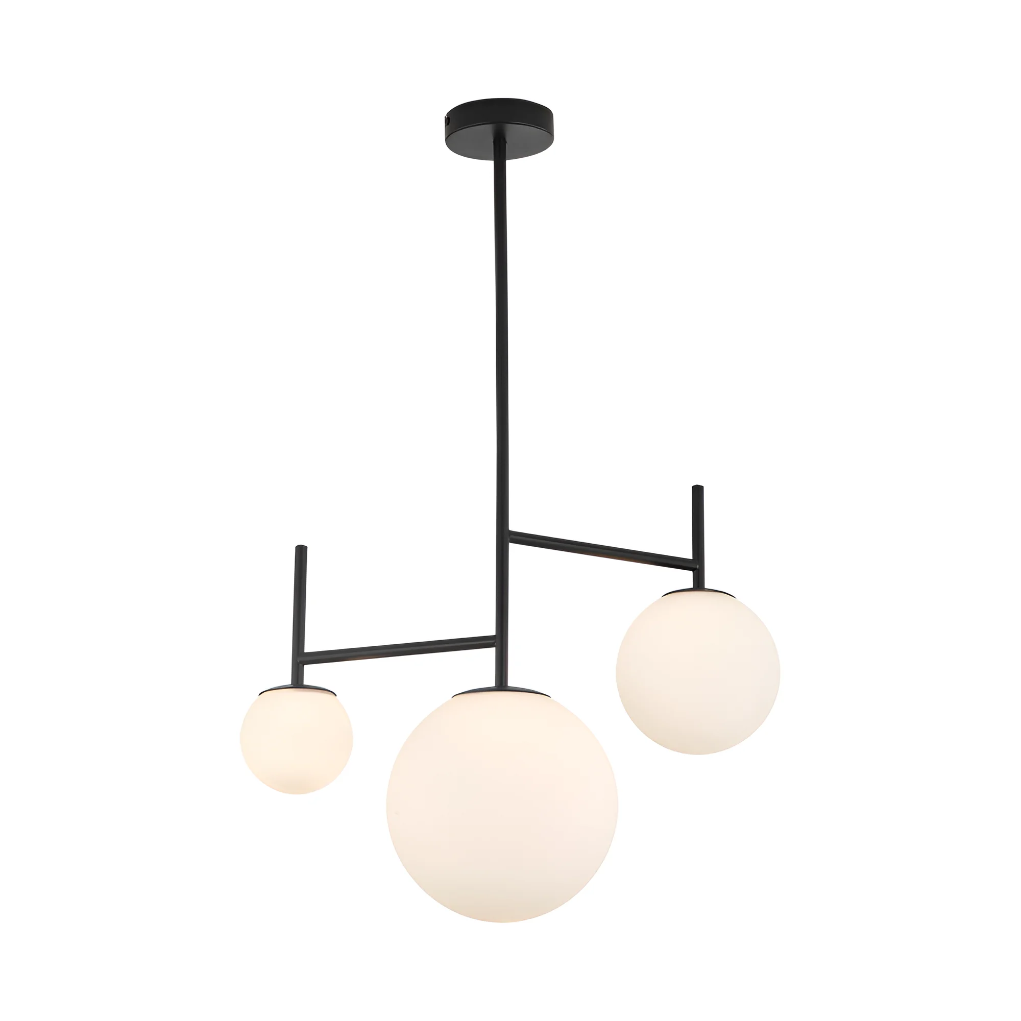 PLAFONJERA 3-GLAVA G9 OPAL/CRNI