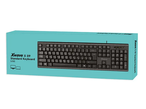 Xwave X 09 Tastatura USB,USA slova+ćirilična slova,crna.OŠTEĆENA KUTIJA