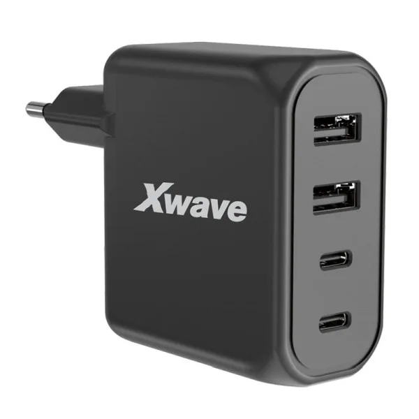 Xwave GaN100-2A2C  GaN ultra-brzi punjač 100w, 2USB-A + 2USB-C, za mobilne tablete Crni